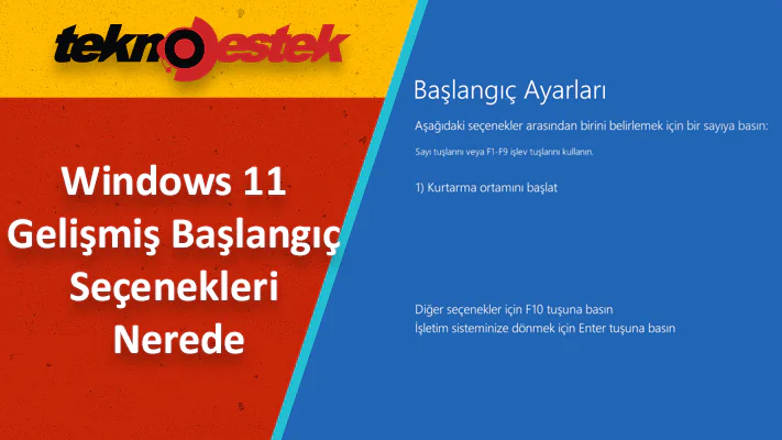 Gelişmiş Başlangıç Seçenekleri Nerede