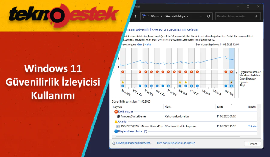 Güvenilirlik Geçmişini Görüntüleme