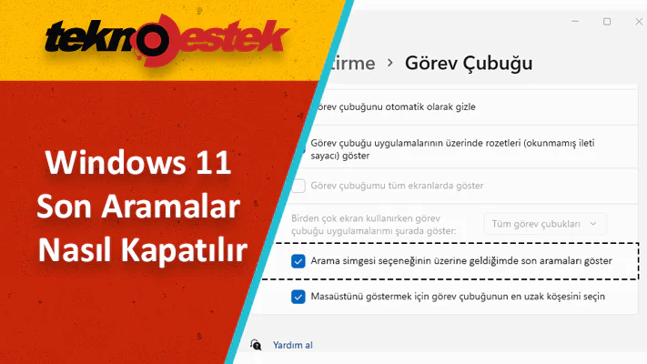 Windows 11 Son Aramalar Nasıl Devre Dışı Bırakılır