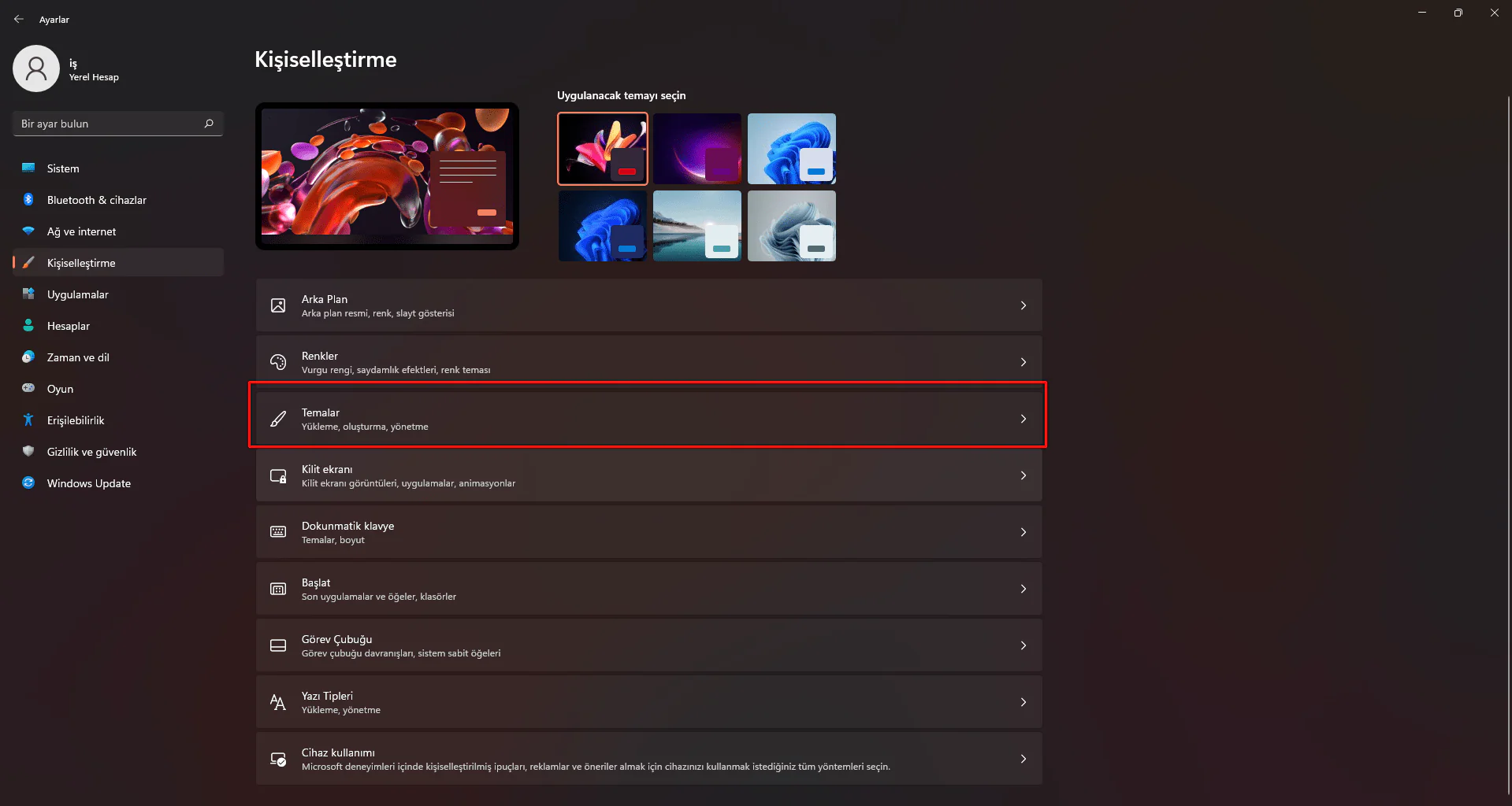 Windows 11 Tema Nasıl Değiştirilir