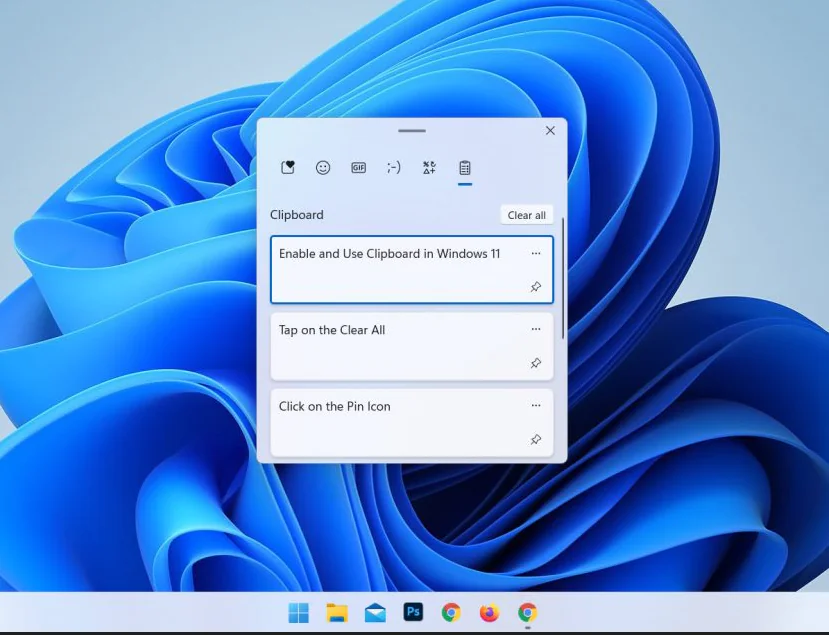 Windows 11 de Pano Geçmişi Özellikleri