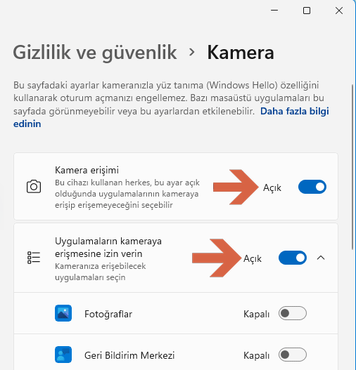 Web Kamerası Ayarları Nasıl Değiştirilir