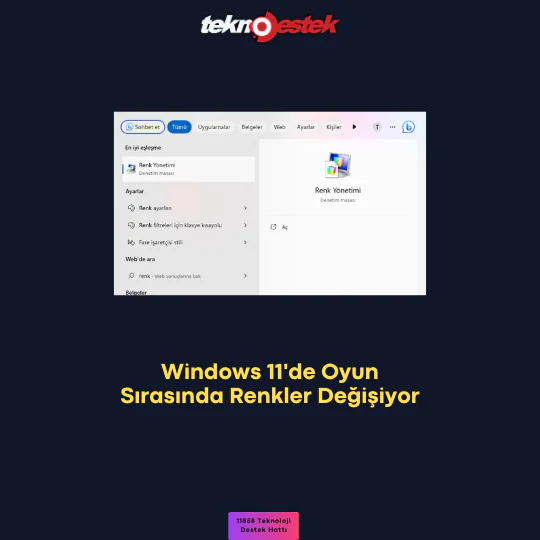 Oyun Sırasında Renkler Değişiyor Adım Adım çözümü