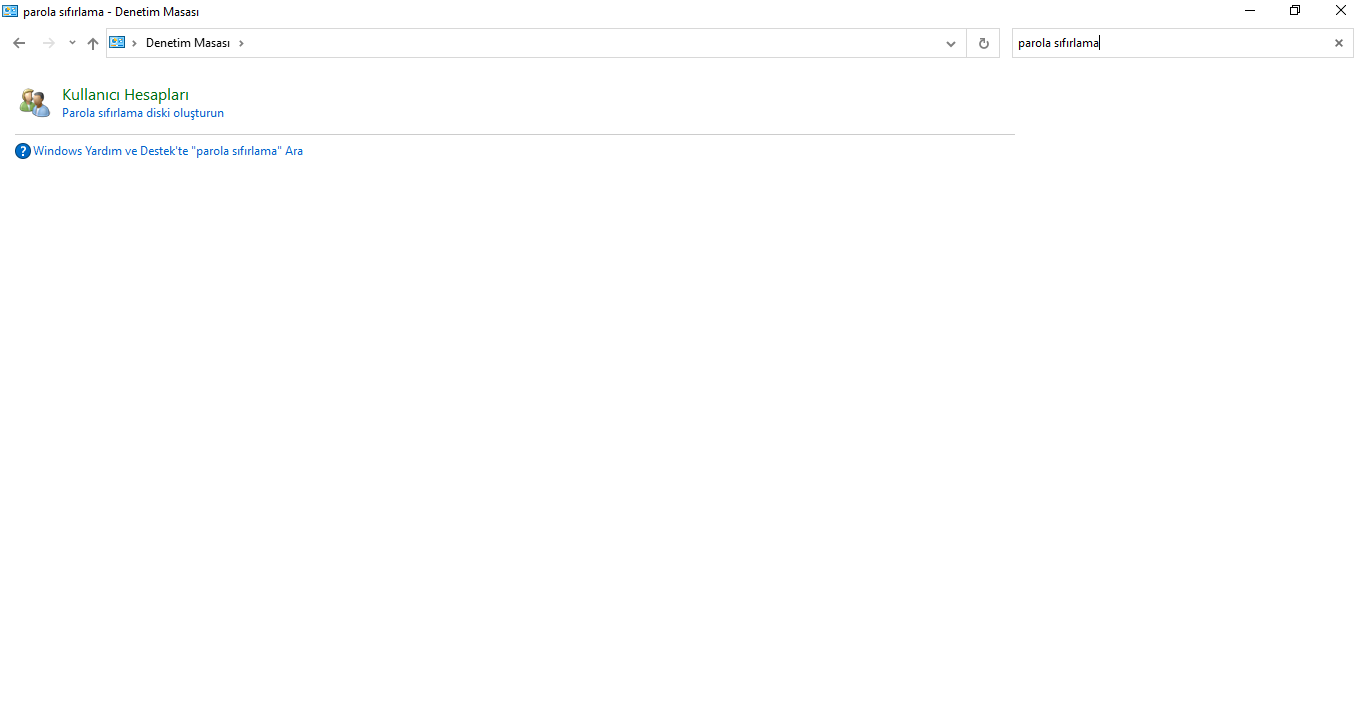 Windows 11'de Parola Sıfırlama Diski Oluşturma
