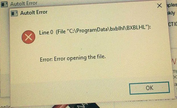 Windows AutoIt Hatası