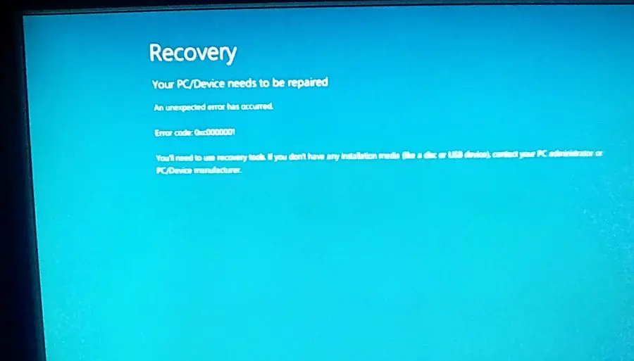 Windows aygıtınızın onarılması gerekiyor hatası