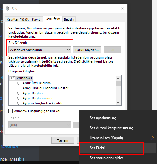 Windows Bildirim Sesi Değiştirme