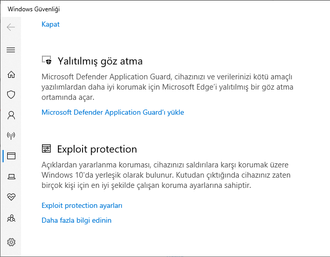 Windows Defender'da Exploit Protection Nasıl Etkinleştirilir 02