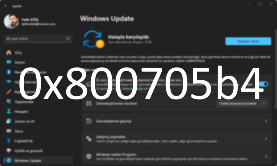 0x80070bc9 Windows Update Hatası Neden Olur
