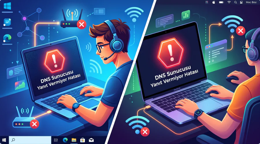 Windows ve Mac DNS Sunucusu Yanıt Vermiyor Hatası Çözümü