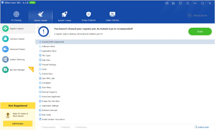 Wise Care 365 Pro kullanım özellikleri