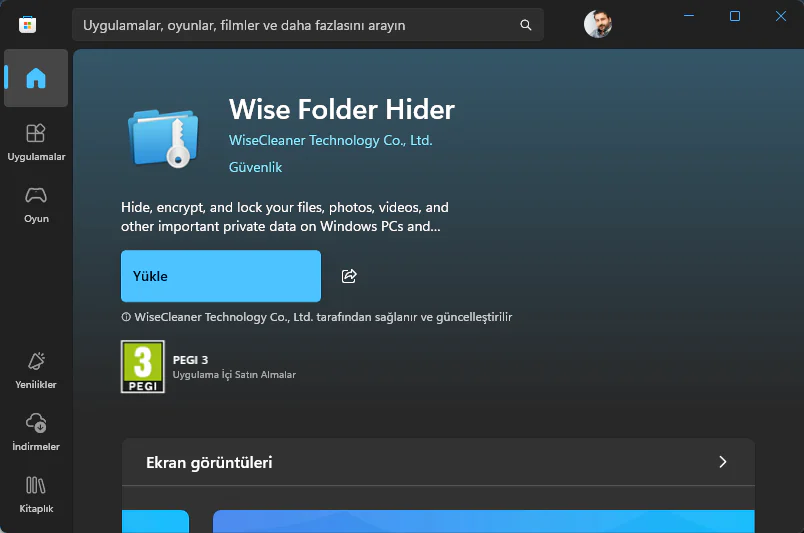 Windows 11 Klasör Gizleme ve Gösterme