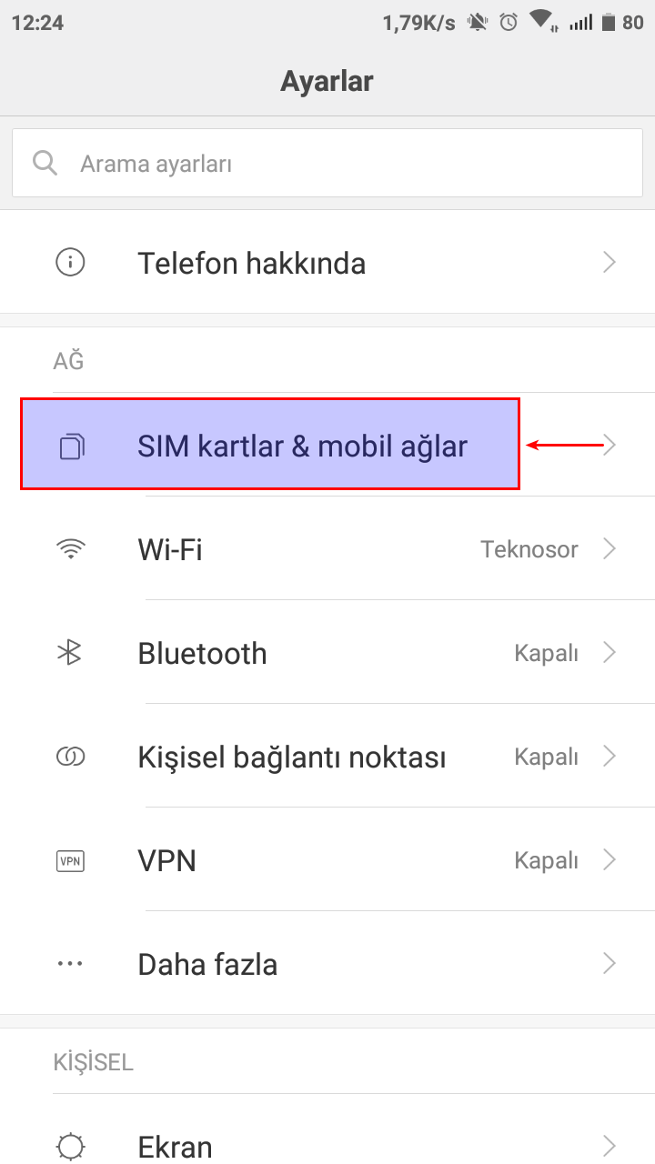 Xiaomi Redmi Note 5A İnternet Ayarları (Resimli Anlatım)