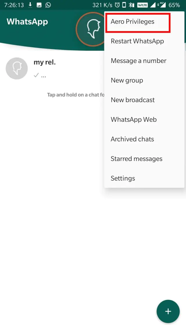 WhatsApp Aero Sohbet Yedeği Alma
