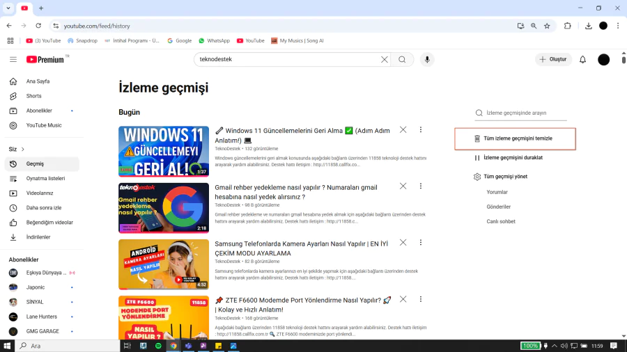 YouTube İzleme Geçmişi Nasıl Temizlenir Yolları Neler