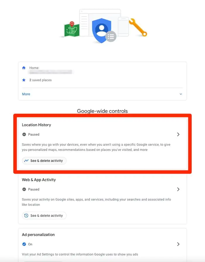 Google Haritalar Geçmişi silme