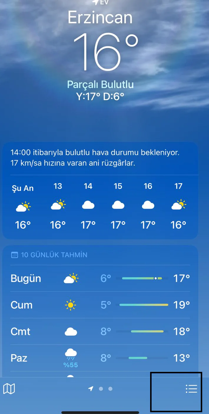 iPhone hava durumu bildirimleri nasıl açılır