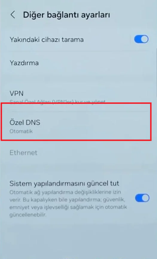 DNS ile reklam kapatma