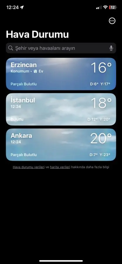 iPhone hava durumu bildirimleri nasıl açılır