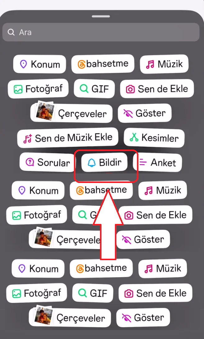 İnstagramda hikayelere bildir etiketi ekleme adımları nelerdir