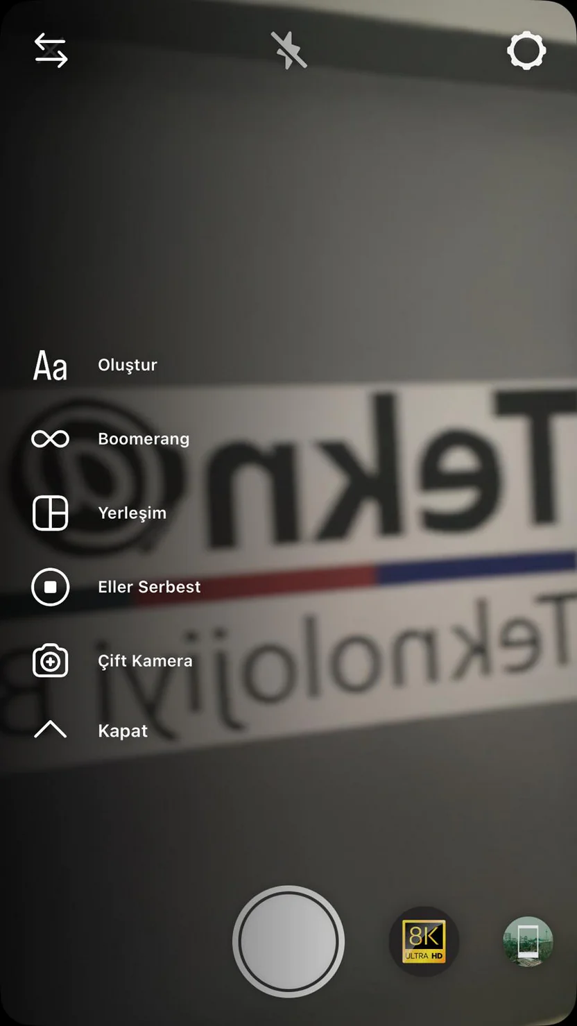 Instagram hikayesinde çift kamera
