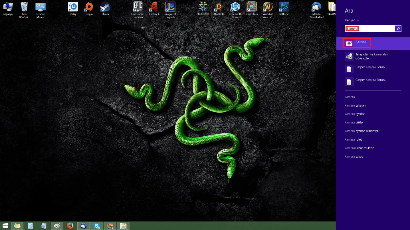 Casper laptopta Kamera açılmıyor