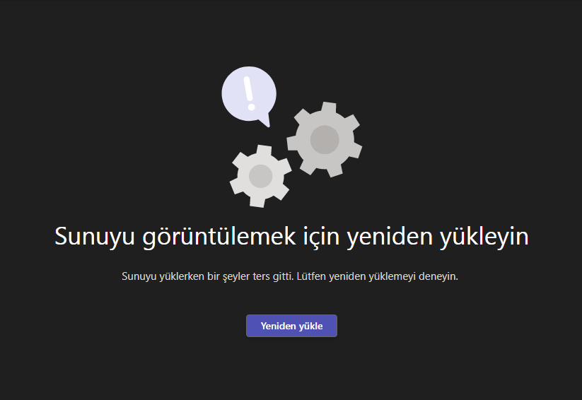Microsoft Teams Sohbetler Yüklenmiyor