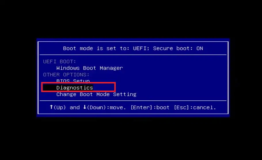 boot ekranında donanım testi
