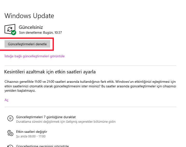 Windows 11'de Sürücü güç durumu hatası çözüm aşamaları