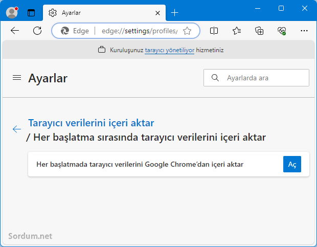 Diğer Tarayıcılardan Edge'e Parola Aktarma