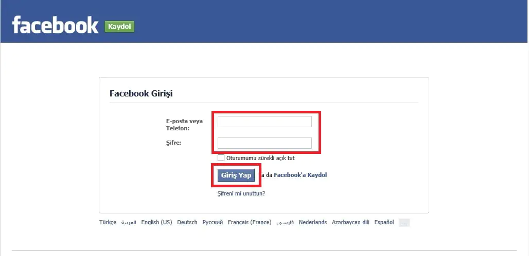 Facebook profil taraması