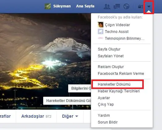 facebook geçmişi temizleme
