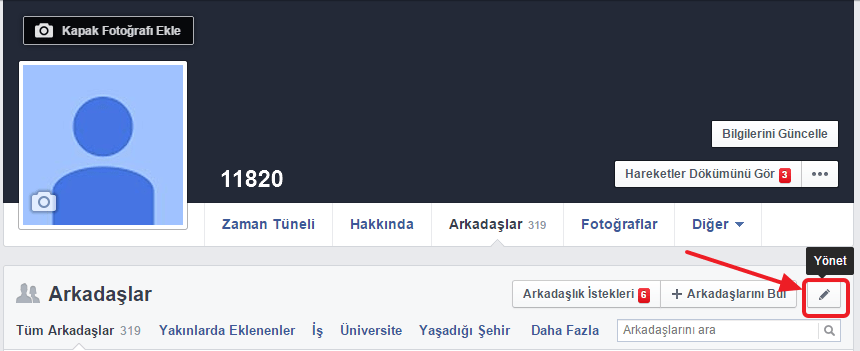 Facebook arkadaş