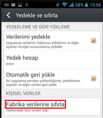 General Mobile Discovery Hard Reset