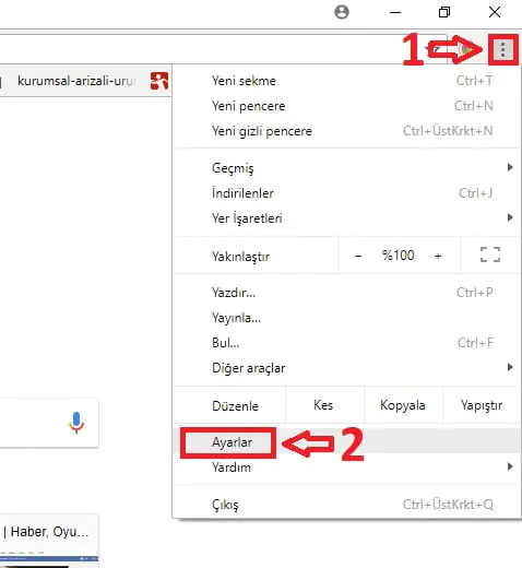 Google Chrome’da Siyah Ekran Sorunu ve Çözümü (Resimli Anlatım)