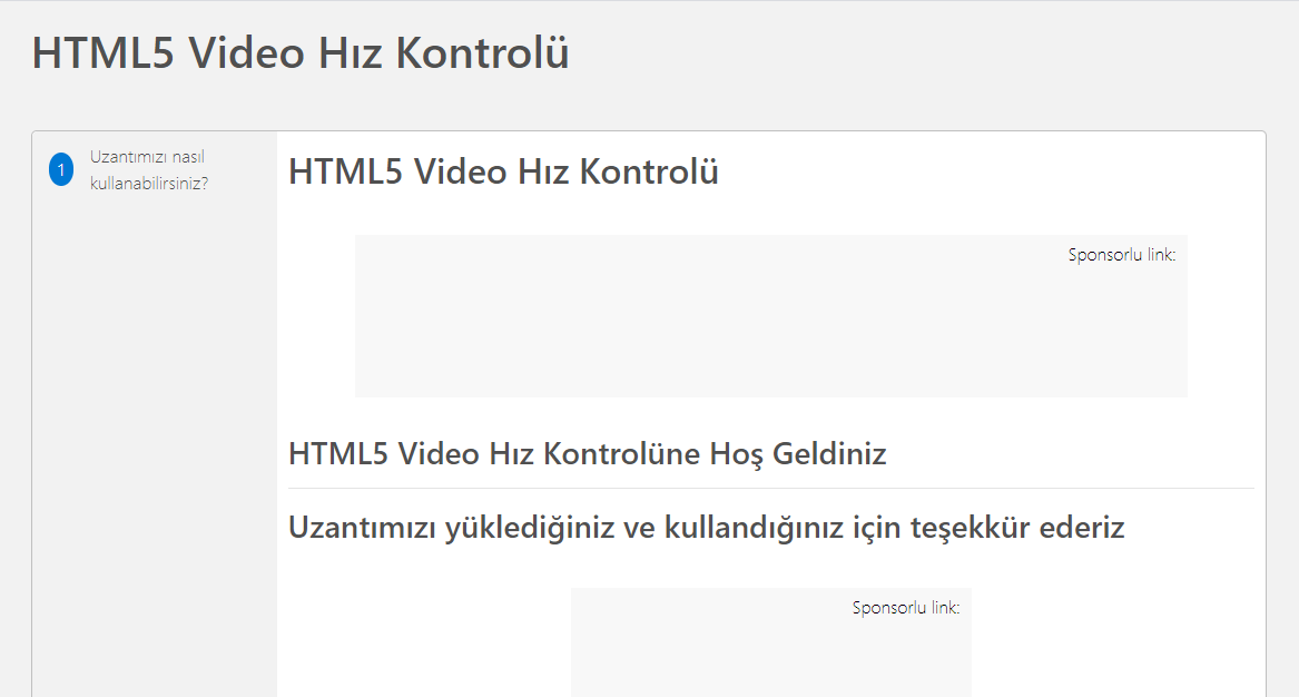 Bu sayfada görüldüğü gibi hoş geldiniz gibi bir karşılama yazısı ve teşekkür yazısı bulunmaktadır.