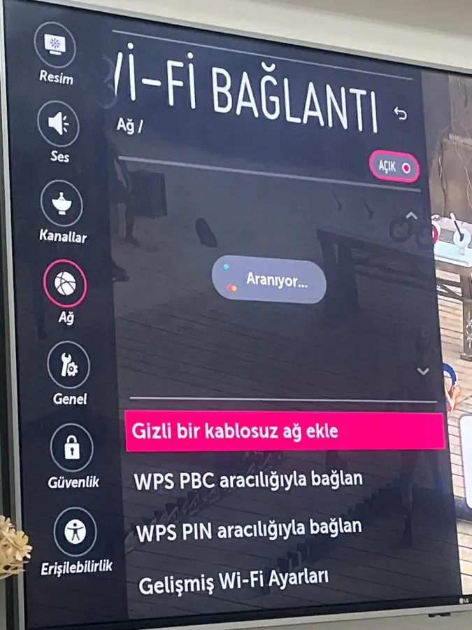 TV de Ağ Ekleme Nasıl Yapılır adımlar nelerdir