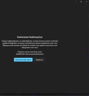 Windows 11 Kameranızı Bulamıyoruz Hatası Çözümü