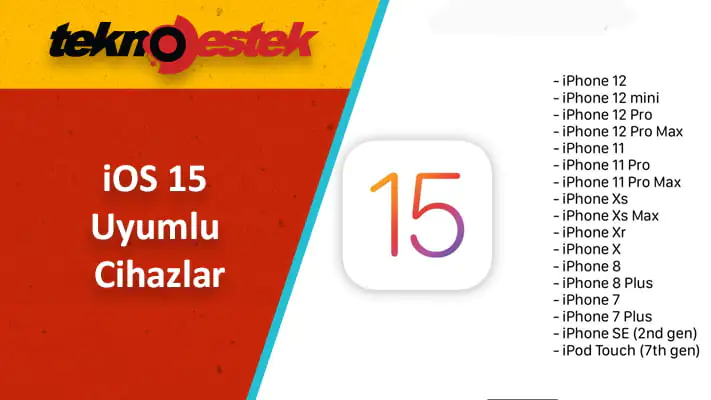 iOS 15 Güncellemesi Alacak Cihazlar