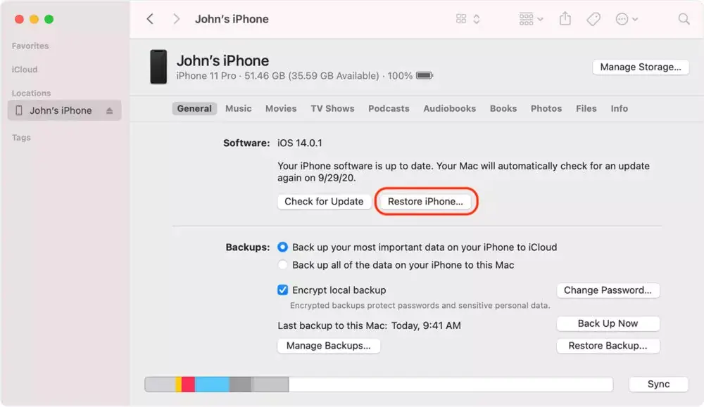 iPhone Geri Yükleme