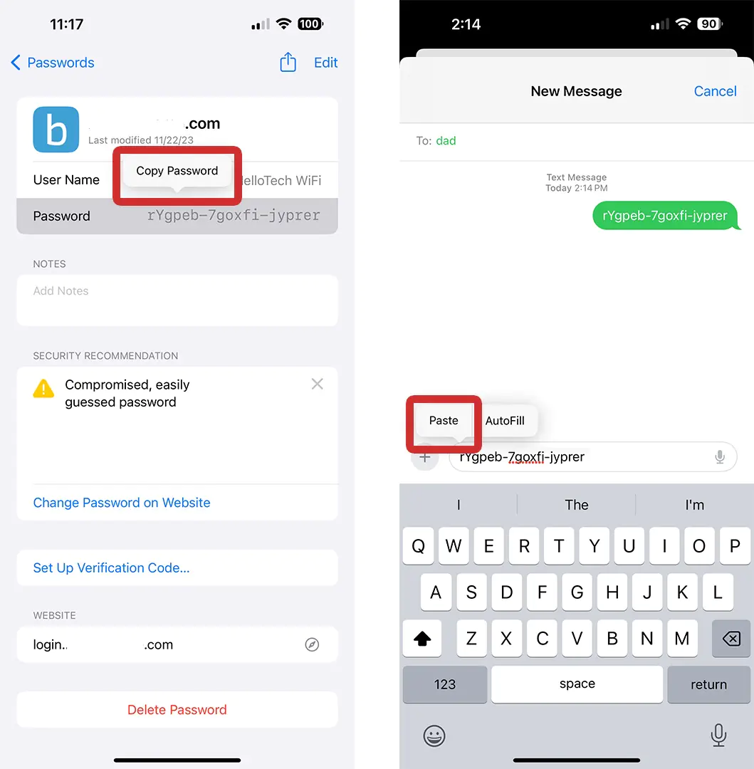 iPhone'da Şifreleri Değiştirme
