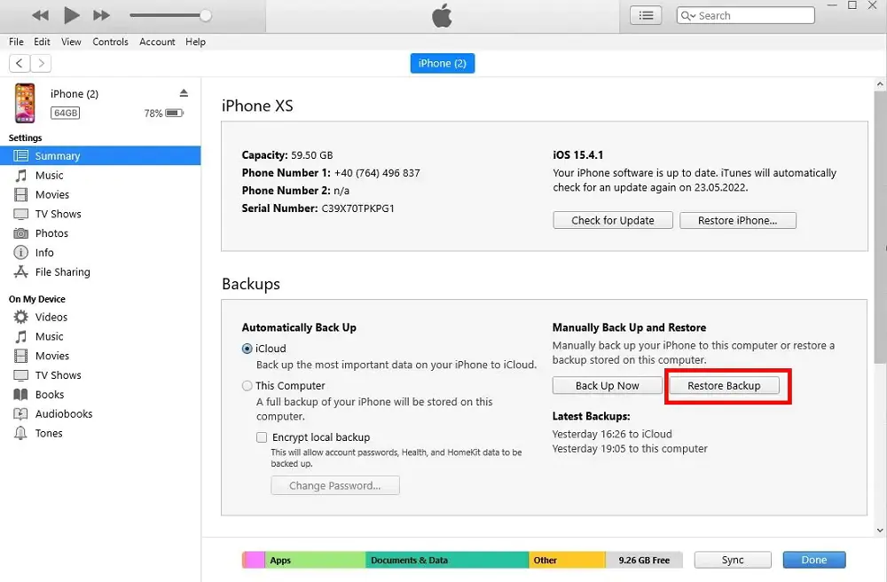 iPhone'da Silinen Fotoğrafları Kurtarma