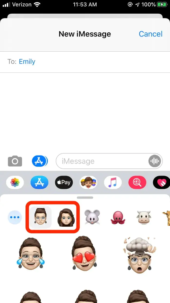 iPhone'da Yeni Memoji Oluşturma ve Gönderme