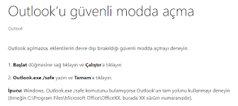 Outlook Windows veya Mac'te Yeniden Başlatma