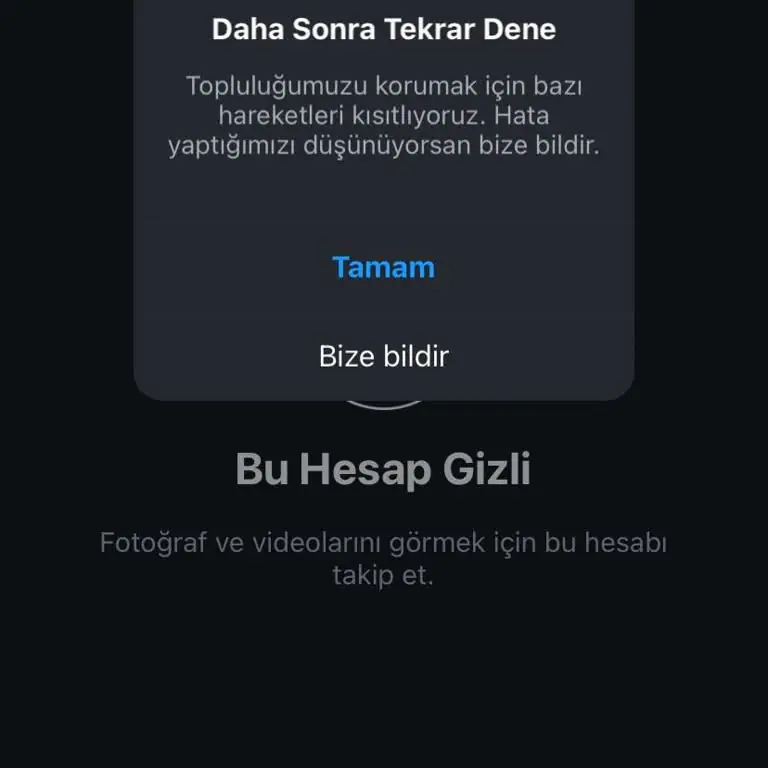Instagram Takip İsteği Gitmiyor Sorunu Çözümü Nedir
