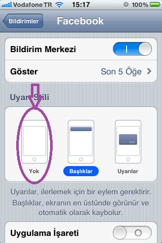 iPad Bildirim Ayarları