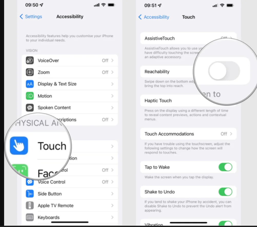 iphone erişebilirlik