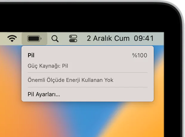 MacBook Pil Durumunu Kontrol Etme