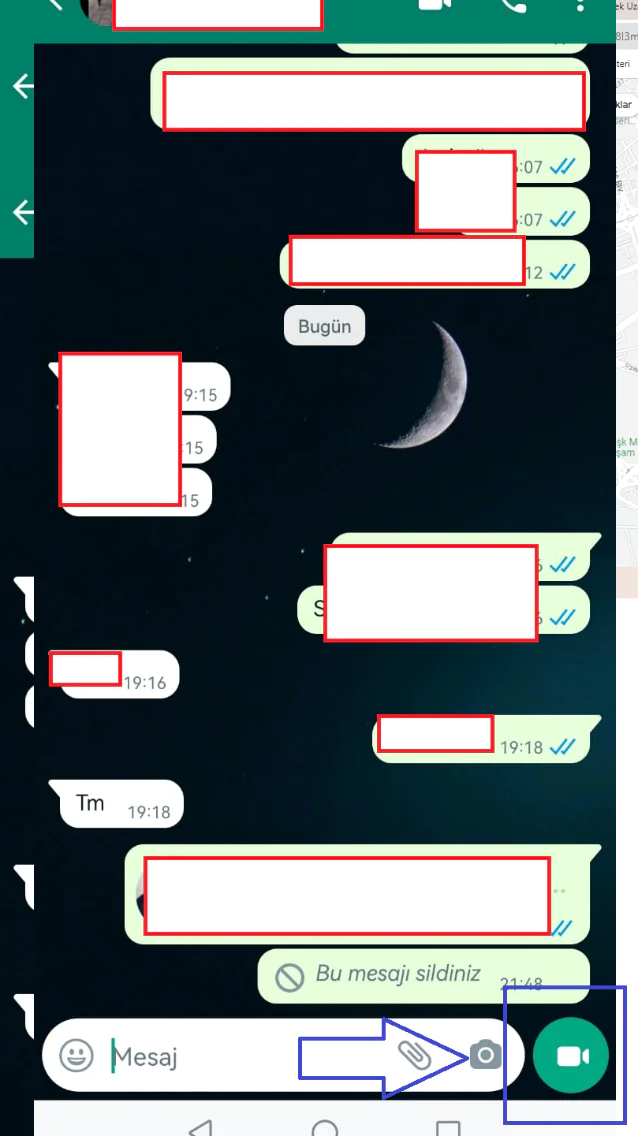 WhatsApp görüntülü mesaj