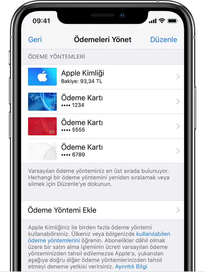 Apple Store Ödeme Yöntemi Ekleme-Değiştirme Nasıl Yapılır?